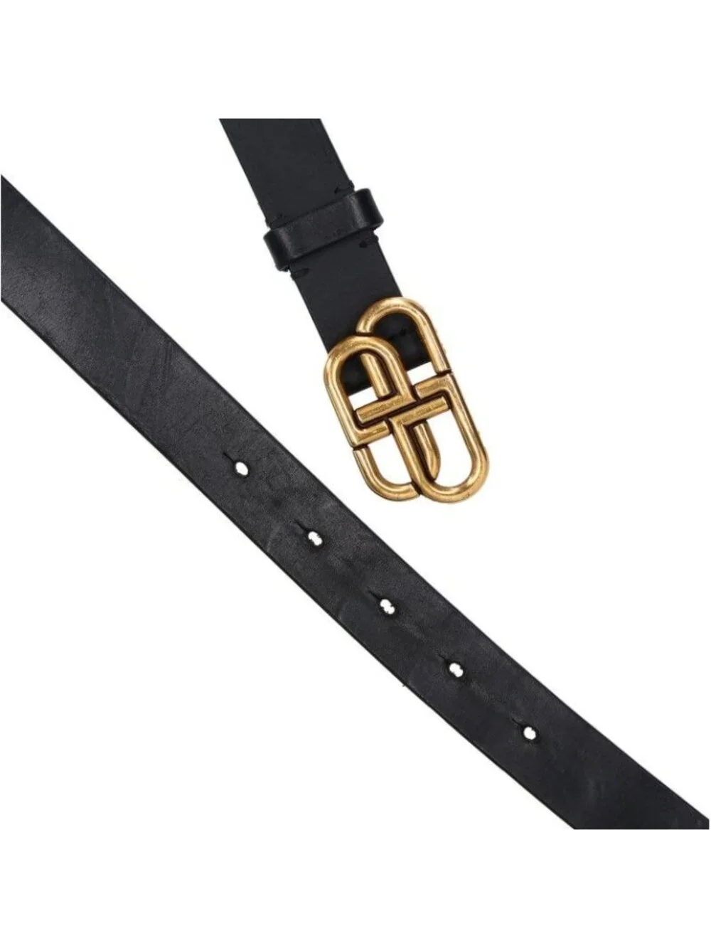 Balenciaga BB Logo Buckle Leather Belt 85